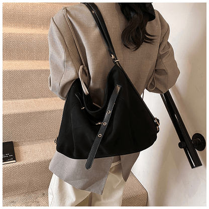 Casual tote bag made of abrasive leather - zoraflux