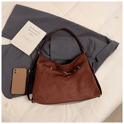 Casual tote bag made of abrasive leather - zoraflux