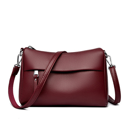 Versatile waterproof simple leather bag