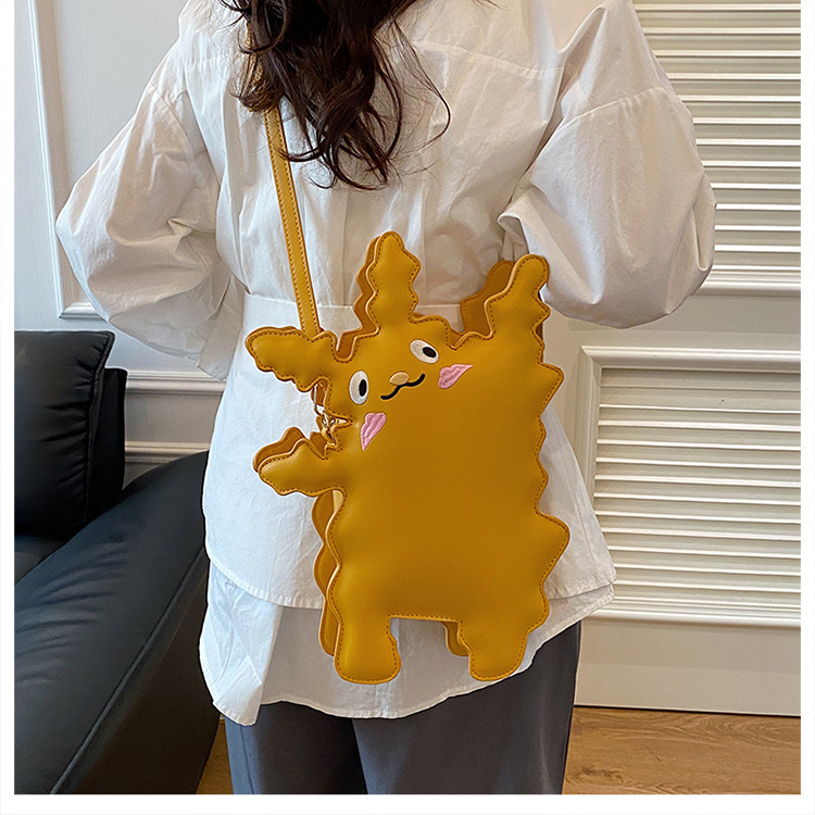 Cartoon pickup monster-shaped crossbody bag