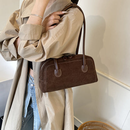 Retro baguette underarm single-shoulder bag