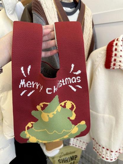 Christmas limited edition knitted hand-held gift bag - zoraflux