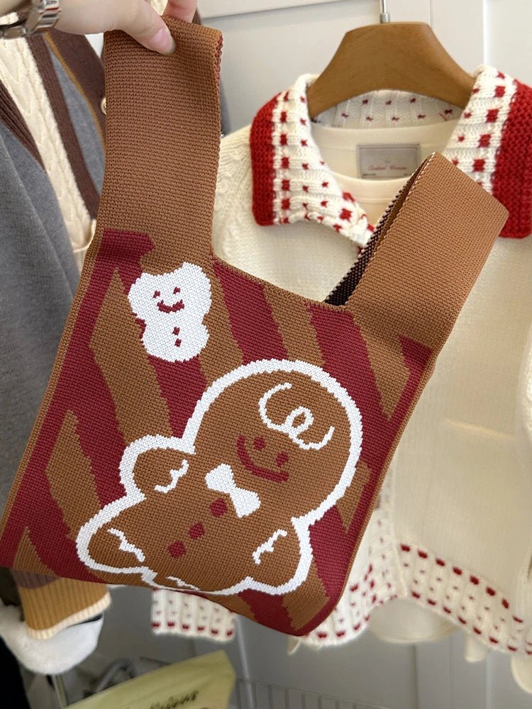 Christmas limited edition knitted hand-held gift bag - zoraflux