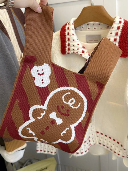 Christmas limited edition knitted hand-held gift bag - zoraflux