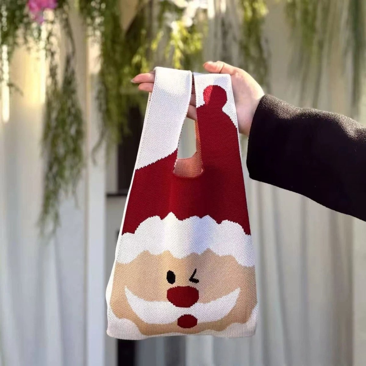 Christmas limited edition knitted hand-held gift bag - zoraflux
