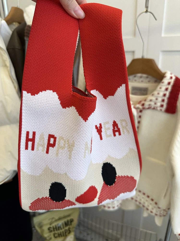 Christmas limited edition knitted hand-held gift bag - zoraflux
