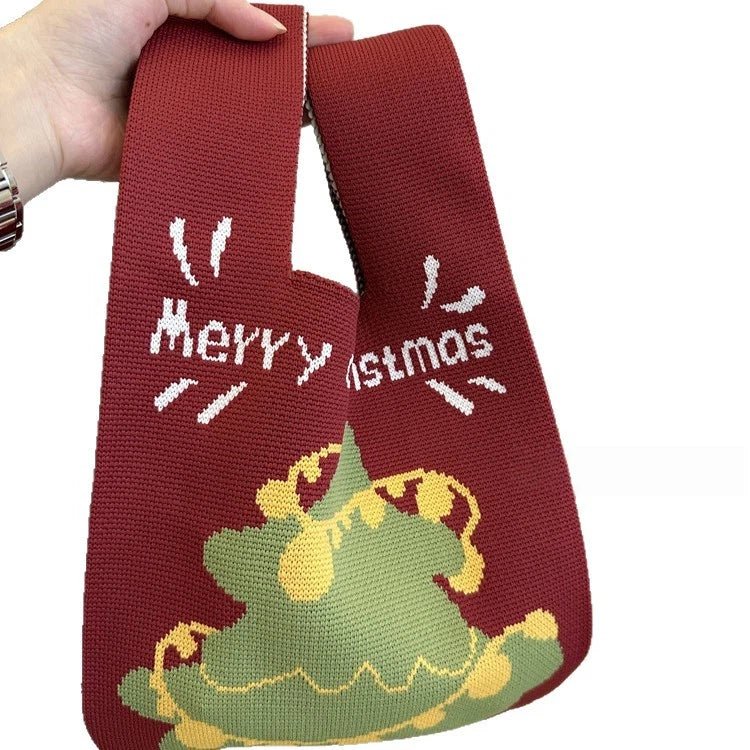 Christmas limited edition knitted hand-held gift bag - zoraflux