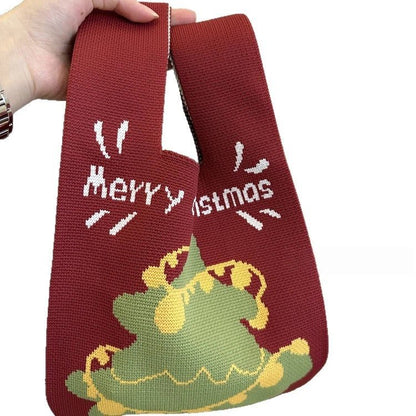 Christmas limited edition knitted hand-held gift bag - zoraflux