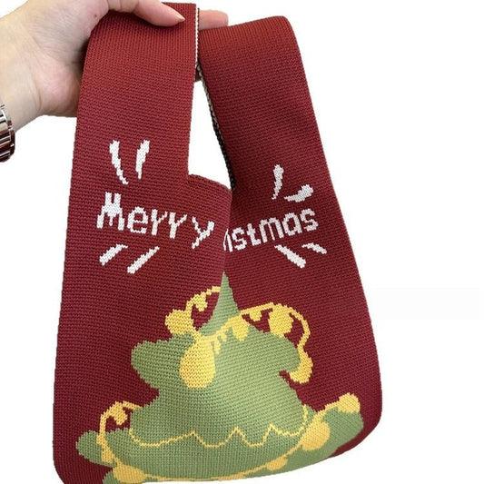 Christmas limited edition knitted hand-held gift bag - zoraflux