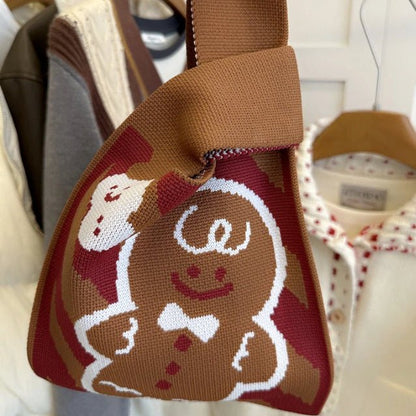 Christmas limited edition knitted hand-held gift bag - zoraflux