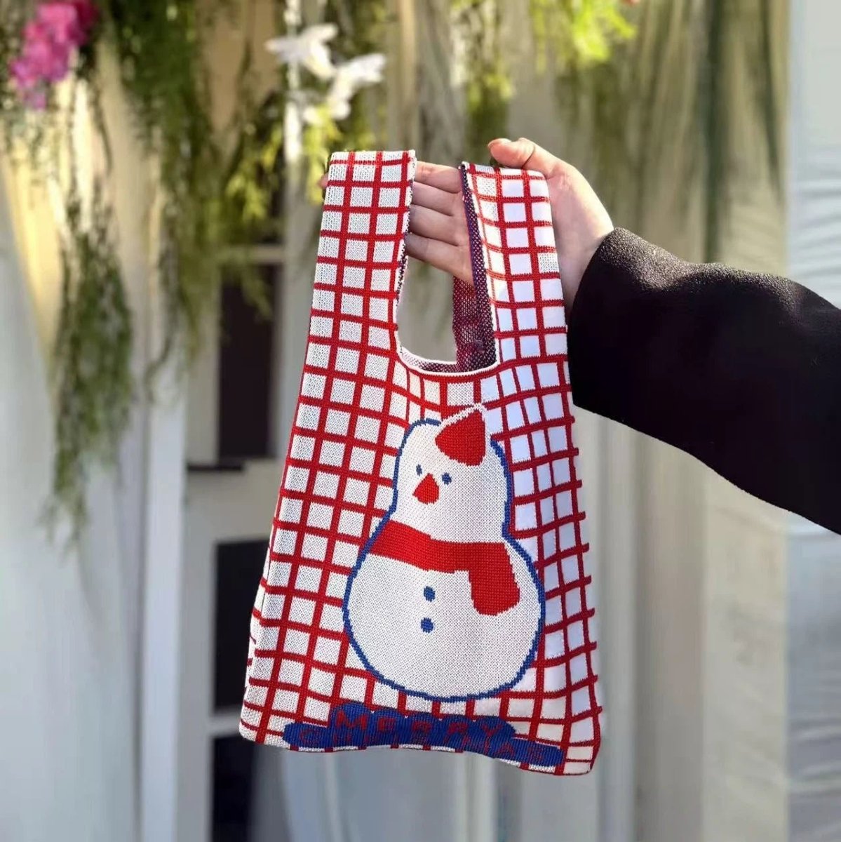 Christmas limited edition knitted hand-held gift bag - zoraflux