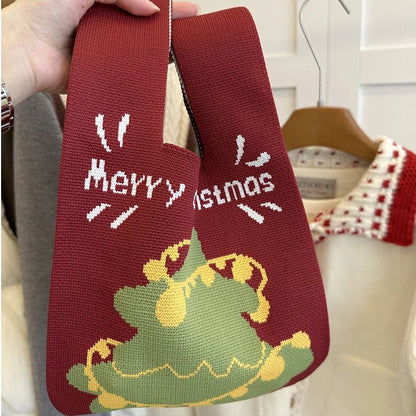 Christmas limited edition knitted hand-held gift bag - zoraflux