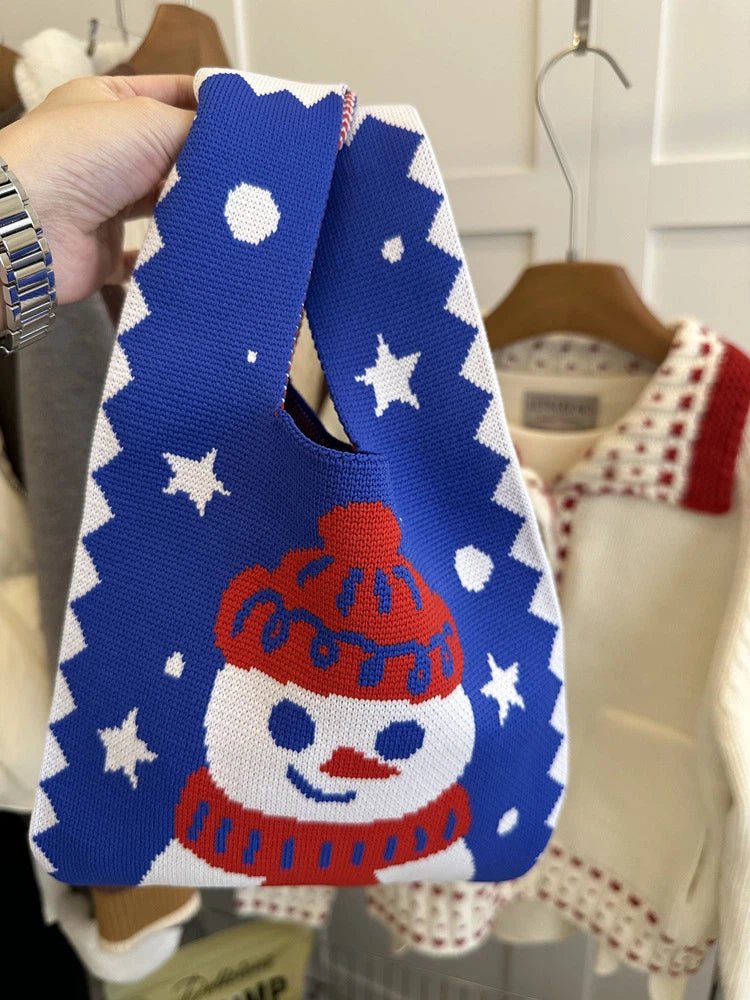 Christmas limited edition knitted hand-held gift bag - zoraflux