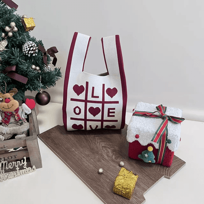 Christmas limited edition knitted hand-held gift bag - zoraflux