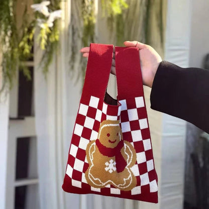 Christmas limited edition knitted hand-held gift bag - zoraflux