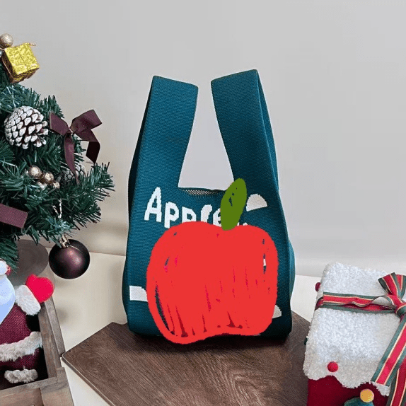 Christmas limited edition knitted hand-held gift bag - zoraflux