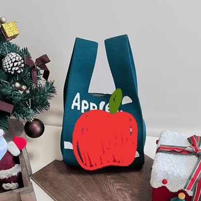 Christmas limited edition knitted hand-held gift bag - zoraflux