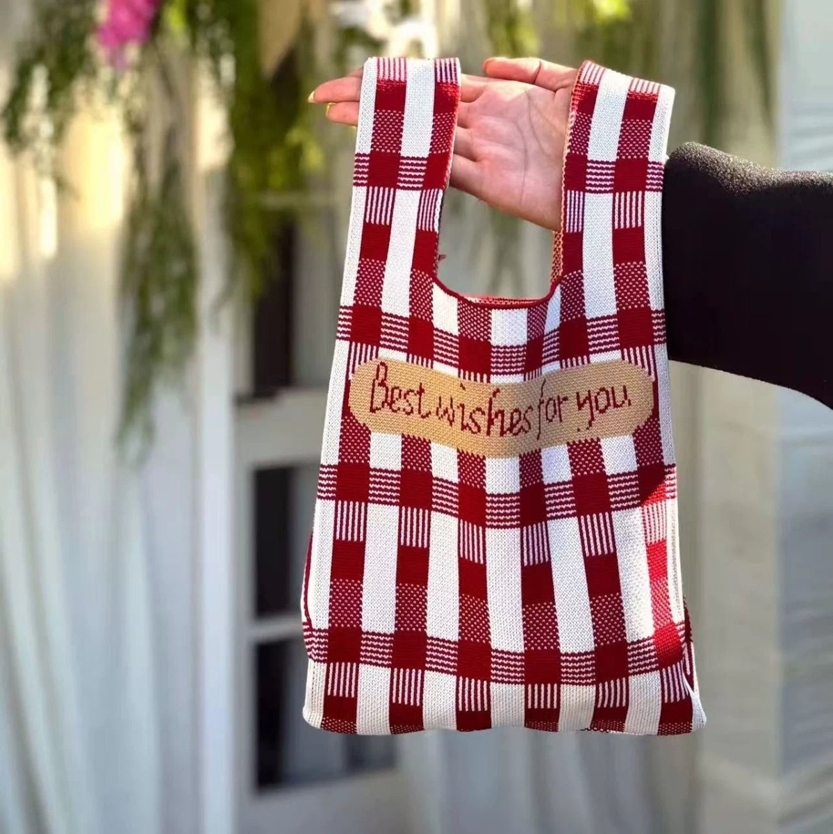 Christmas limited edition knitted hand-held gift bag - zoraflux