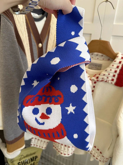 Christmas limited edition knitted hand-held gift bag - zoraflux