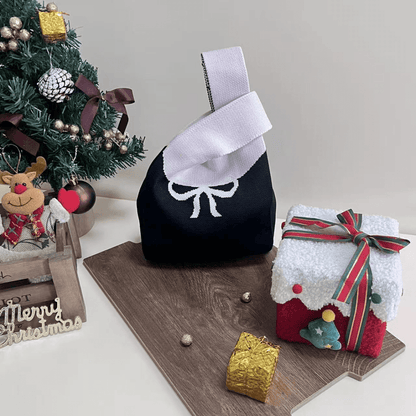 Christmas limited edition knitted hand-held gift bag - zoraflux