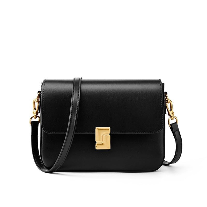 Classic genuine leather ladies' square crossbody bag - zoraflux