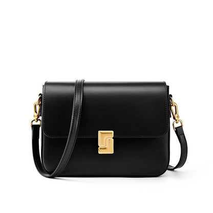 Classic genuine leather ladies' square crossbody bag - zoraflux