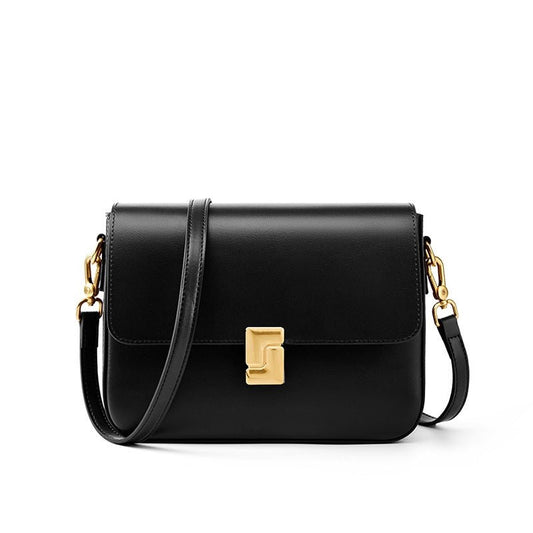 Classic genuine leather ladies' square crossbody bag - zoraflux
