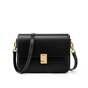 Classic genuine leather ladies' square crossbody bag - zoraflux