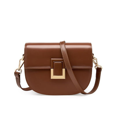 Classic simple leather crossbody bag for women - zoraflux
