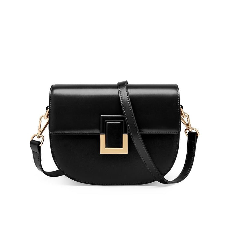 Classic simple leather crossbody bag for women - zoraflux