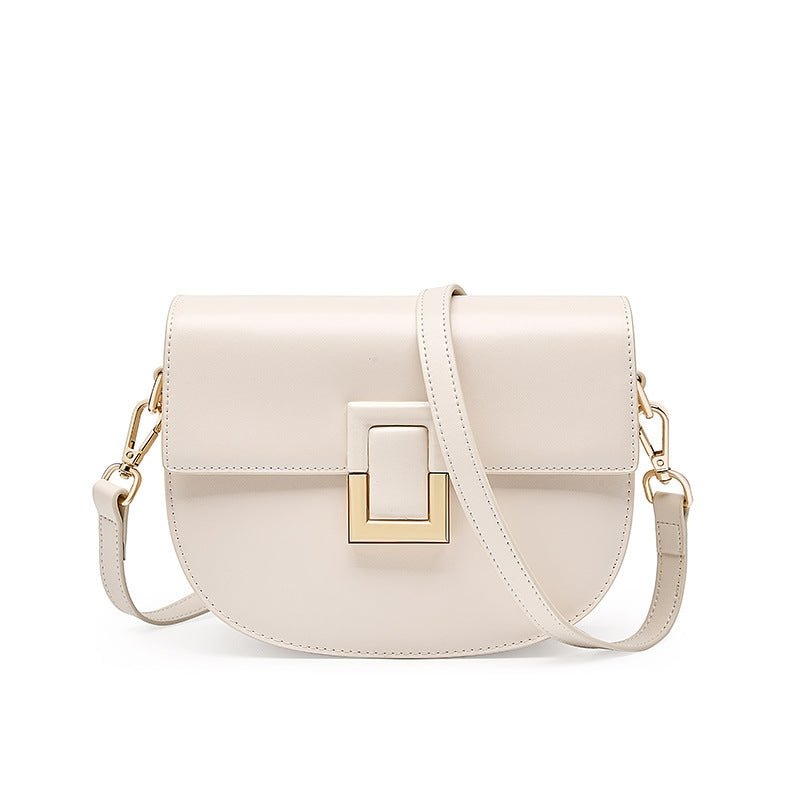 Classic simple leather crossbody bag for women - zoraflux
