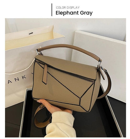 Comic geometric style patchwork diamond - shaped bag - zoraflux