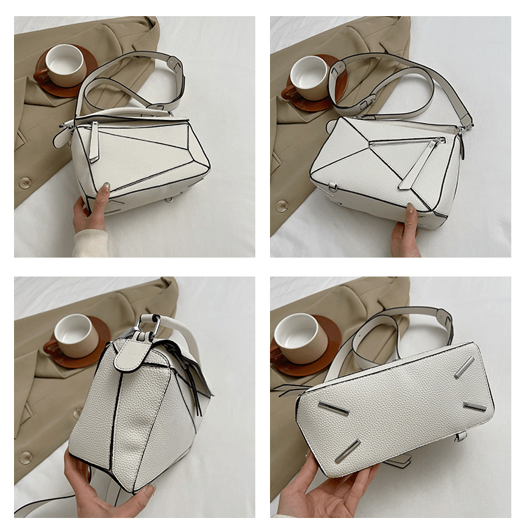Comic geometric style patchwork diamond - shaped bag - zoraflux