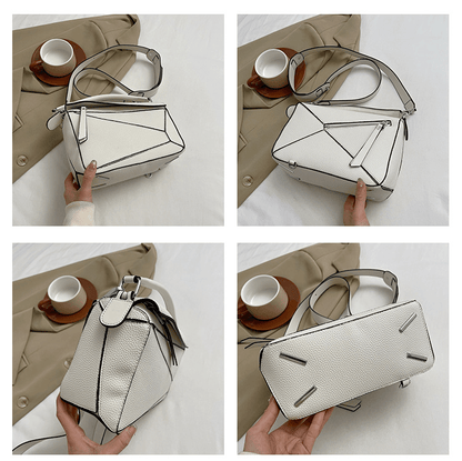 Comic geometric style patchwork diamond - shaped bag - zoraflux