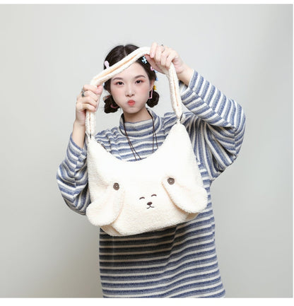 Cute Animal lamb plush crossbody bag - zoraflux