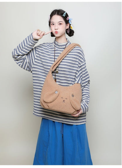 Cute Animal lamb plush crossbody bag - zoraflux