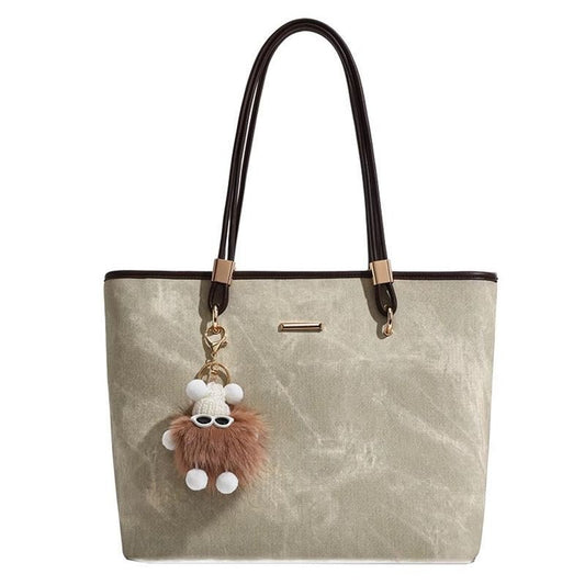 Cute elf pendant large-capacity tote bag - zoraflux