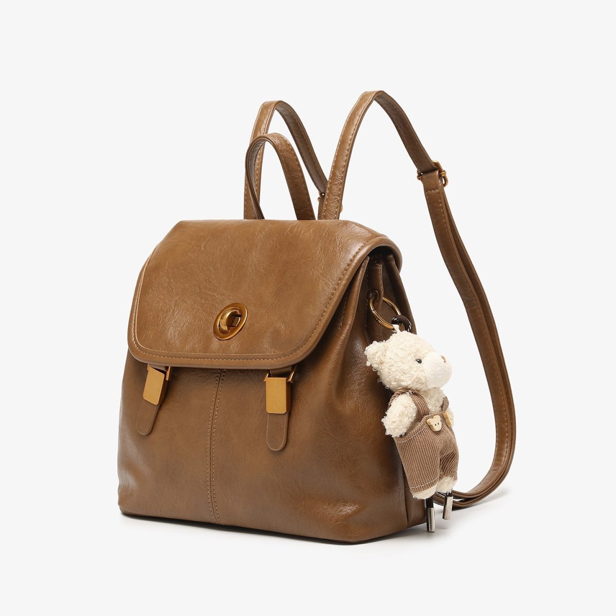 Cute little bear backpack in retro school style - zoraflux