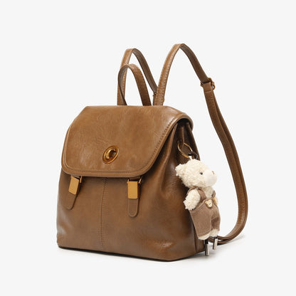 Cute little bear backpack in retro school style - zoraflux