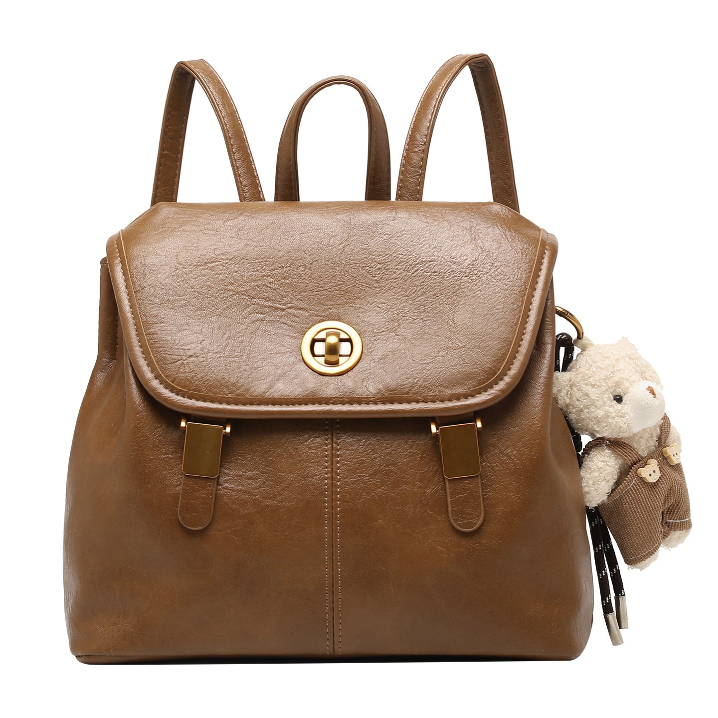 Cute little bear backpack in retro school style - zoraflux