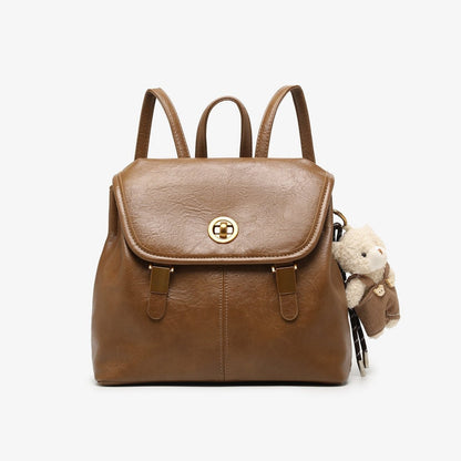 Cute little bear backpack in retro school style - zoraflux