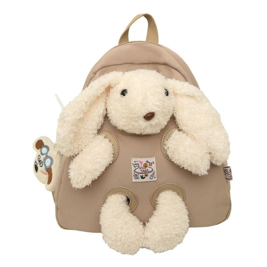 Cute plush bunny student backpack - zoraflux