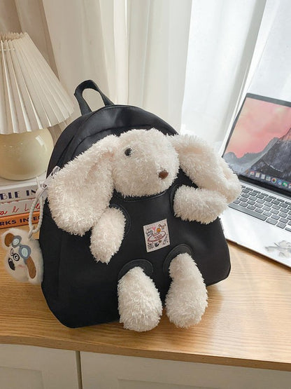 Cute plush bunny student backpack - zoraflux