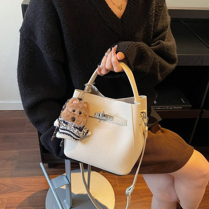 Cute plush figure hanging autumn and winter senior crossbody bag - zoraflux