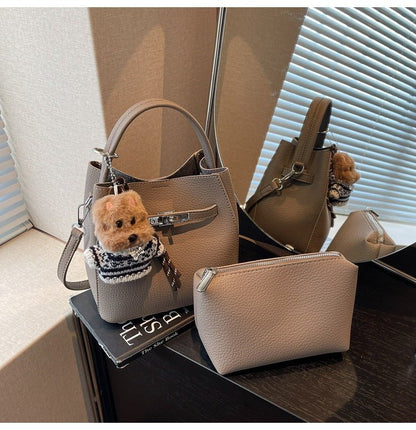 Cute plush figure hanging autumn and winter senior crossbody bag - zoraflux