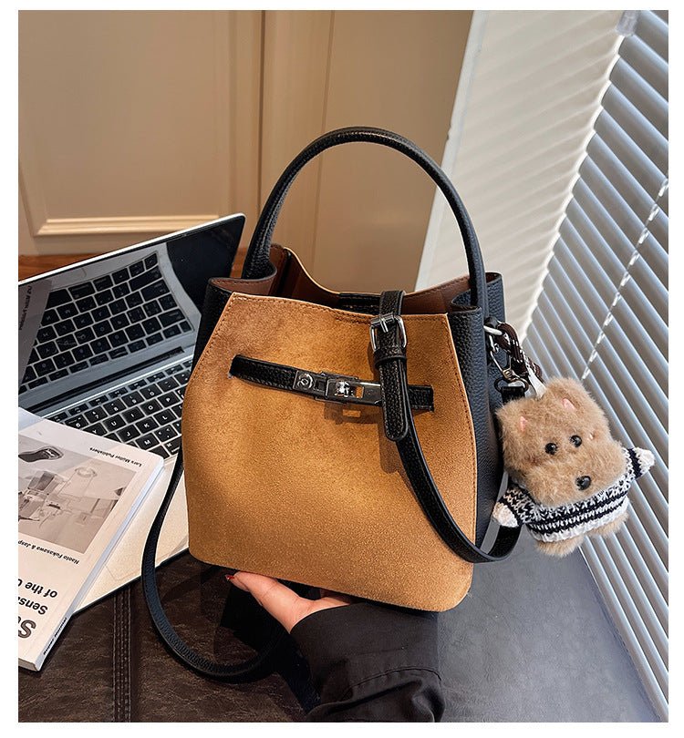 Cute plush figure hanging autumn and winter senior crossbody bag - zoraflux