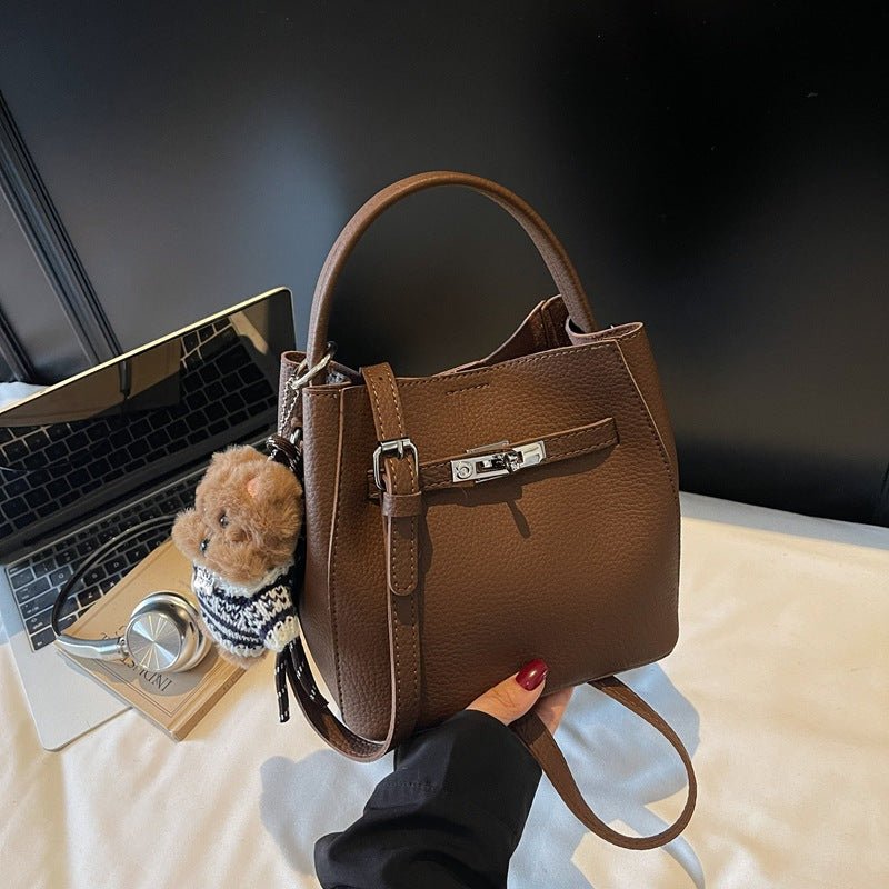 Cute plush figure hanging autumn and winter senior crossbody bag - zoraflux