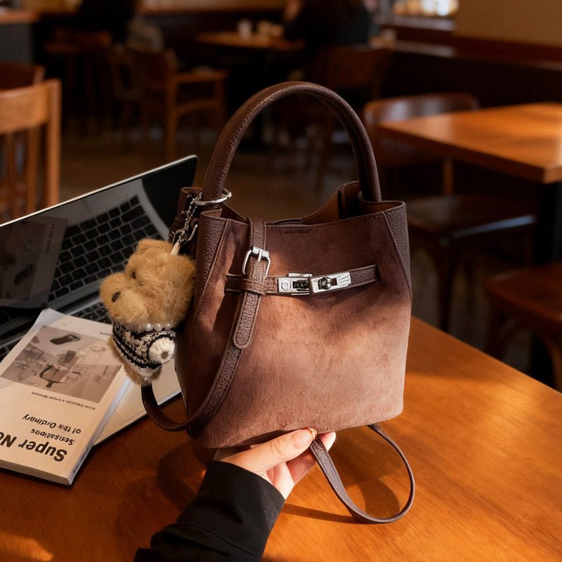 Cute plush figure hanging autumn and winter senior crossbody bag - zoraflux