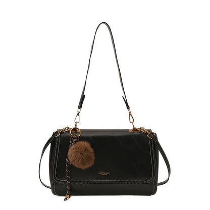 Cute plush pendant classic women's crossbody bag - zoraflux