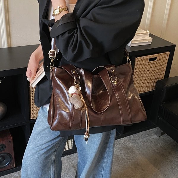 Cute pony pendant large capacity travel tote bag - zoraflux